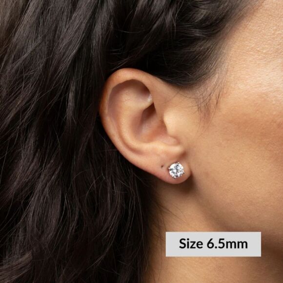 2CT VVS1 Moissanite Luxury Stud Earrings Unisex - Picture 4 of 6